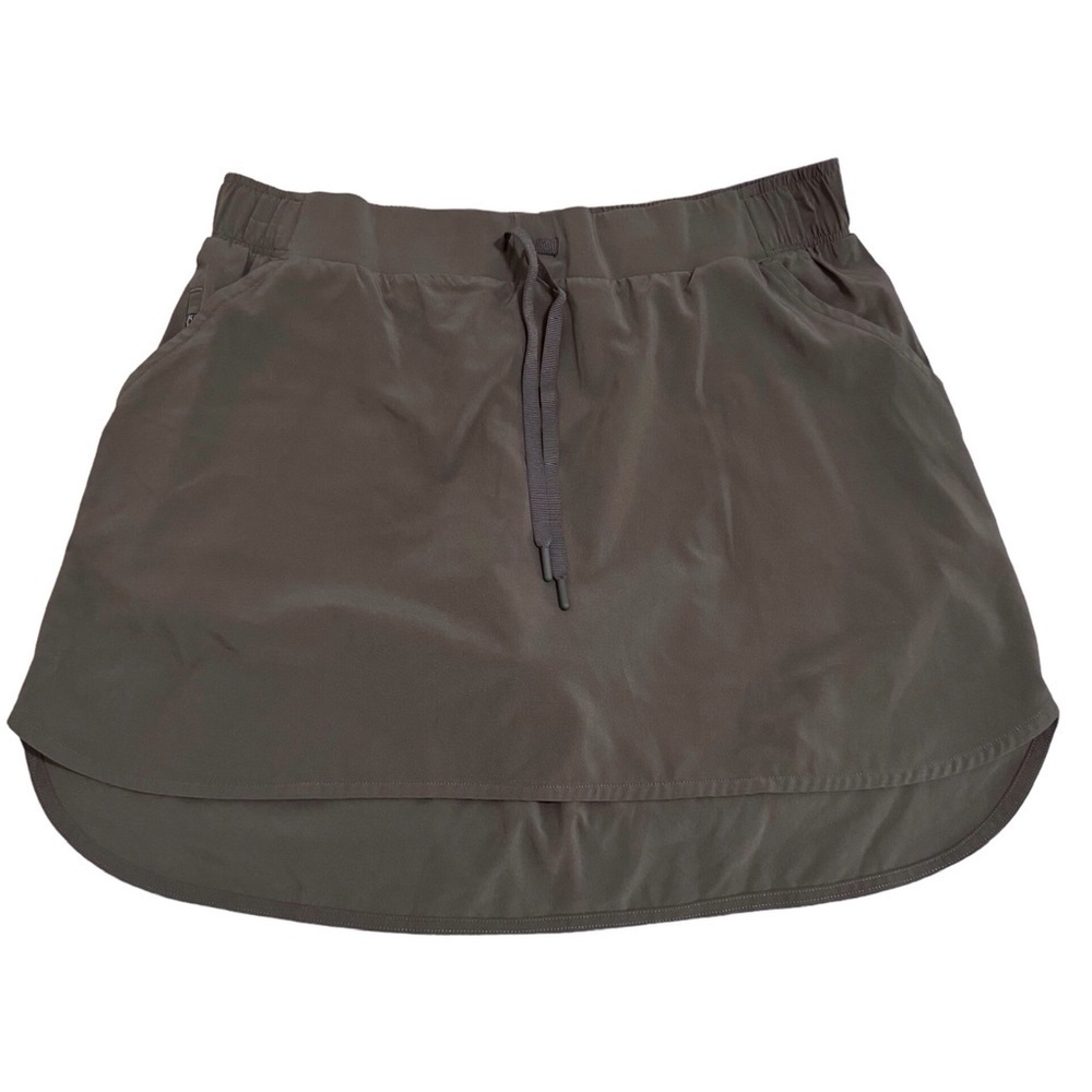 All in Motion Dark Olive Green Active Skirt Shorts High Low Size Large